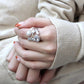 3W1454 - Rhodium Brass Ring with AAA Grade CZ  in Clear-4