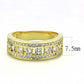 3W1459 - Gold Brass Ring with AAA Grade CZ  in Clear-1