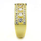 3W1459 - Gold Brass Ring with AAA Grade CZ  in Clear-3