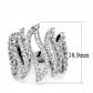 3W1467 - Rhodium Brass Ring with AAA Grade CZ  in Clear-1