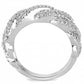 3W1468 - Rhodium Brass Ring with AAA Grade CZ  in Clear-2