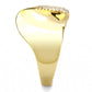 3W1475 - Gold Brass Ring with AAA Grade CZ  in Clear-3