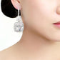 3W1477 - Rhodium Brass Earrings with AAA Grade CZ  in Clear-2