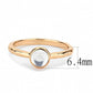 3W1493 - Rose Gold Brass Ring with Synthetic Synthetic Glass in Aquamarine-1