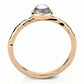 3W1493 - Rose Gold Brass Ring with Synthetic Synthetic Glass in Aquamarine-2