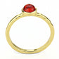 3W1496 - Gold Brass Ring with Synthetic Synthetic Glass in Garnet-2