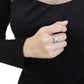 3W1514 - Rhodium Brass Ring with AAA Grade CZ  in Clear-4