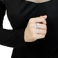 3W1517 - Rhodium Brass Ring with AAA Grade CZ  in Clear-4