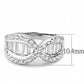 3W1518 - Rhodium Brass Ring with AAA Grade CZ  in Clear-1