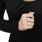 3W1522 - Rhodium Brass Ring with AAA Grade CZ  in Clear-4