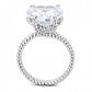 3W1536 - Rhodium Brass Ring with AAA Grade CZ  in Clear-2