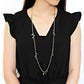 3W1537 - Gold Brass Necklace with Synthetic Jade in Emerald-2