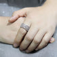 3W1546 - Rhodium Brass Ring with AAA Grade CZ  in Clear-4
