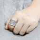 3W1548 - Rhodium Brass Ring with AAA Grade CZ  in Clear-4