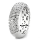 3W1550 - Rhodium Brass Ring with AAA Grade CZ  in Clear-4