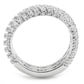 3W1550 - Rhodium Brass Ring with AAA Grade CZ  in Clear-1