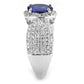 3W1563 - Rhodium Brass Ring with Synthetic Spinel in London Blue-3