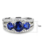 3W1566 - Rhodium Brass Ring with Synthetic Spinel in London Blue-1
