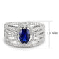 3W1567 - Rhodium Brass Ring with Synthetic Spinel in London Blue-1