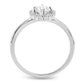 3W1570 - Rhodium Brass Ring with AAA Grade CZ  in Clear-3