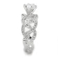 3W1577 - Rhodium Brass Ring with AAA Grade CZ  in Clear-4