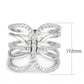 3W1580 - Rhodium Brass Ring with AAA Grade CZ  in Clear-1