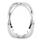 3W1584 - Rhodium Brass Ring with AAA Grade CZ  in Clear-4