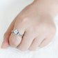 3W1591 - Rhodium Brass Ring with AAA Grade CZ  in Clear-1