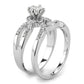 3W1592 - Rhodium Brass Ring with AAA Grade CZ  in Clear-4
