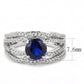 3W1597 - Rhodium Brass Ring with AAA Grade CZ  in London Blue-2