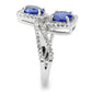 3W1600 - Rhodium Brass Ring with AAA Grade CZ  in London Blue-4
