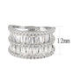 3W1606 - Rhodium Brass Ring with AAA Grade CZ in Clear-1