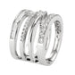 3W1607 - Rhodium Brass Ring with AAA Grade CZ in Clear-3