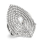3W1608 - Rhodium Brass Ring with AAA Grade CZ in Clear-0
