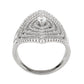 3W1608 - Rhodium Brass Ring with AAA Grade CZ in Clear-2