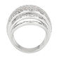 3W1610 - Rhodium Brass Ring with AAA Grade CZ in Clear-2
