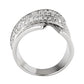 3W1611 - Rhodium Brass Ring with AAA Grade CZ in Clear-2