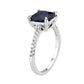 3W1612 - Rhodium Brass Ring with Lab Spinel in London Blue-3