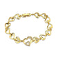 3W1632 - Flash Gold Brass Bracelet with AAA Grade CZ in Clear-3