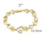 3W1632 - Flash Gold Brass Bracelet with AAA Grade CZ in Clear-1