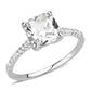 3W1636 - Rhodium Brass Ring with AAA Grade CZ in Clear-0
