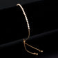3W1642 - Rose Gold Brass Bracelet with AAA Grade CZ in Clear-0