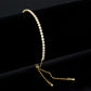 3W1644 - Gold Brass Bracelet with AAA Grade CZ in Clear-0