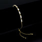 3W1656 - Gold Brass Bracelet with AAA Grade CZ in Clear-0