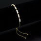 3W1659 - Gold Brass Bracelet with AAA Grade CZ in Clear-0