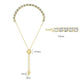 3W1665 - Gold Brass Bracelet with AAA Grade CZ in Clear-1