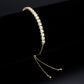 3W1668 - Gold Brass Bracelet with AAA Grade CZ in Clear-0