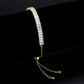 3W1674 - Gold Brass Bracelet with AAA Grade CZ in Clear-0