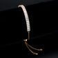 3W1675 - Rose Gold Brass Bracelet with AAA Grade CZ in Clear-0
