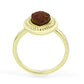 3W1725 - Flash Gold+E-coating Brass Ring with Druzy in Amethyst-2